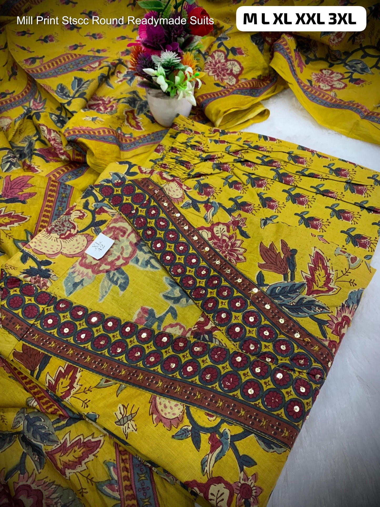 Mill Print Stscc Round Readymade Suits