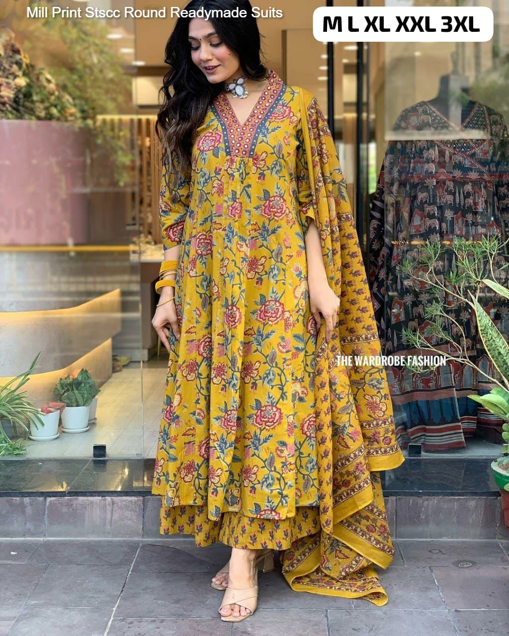 Mill Print Stscc Round Readymade Suits