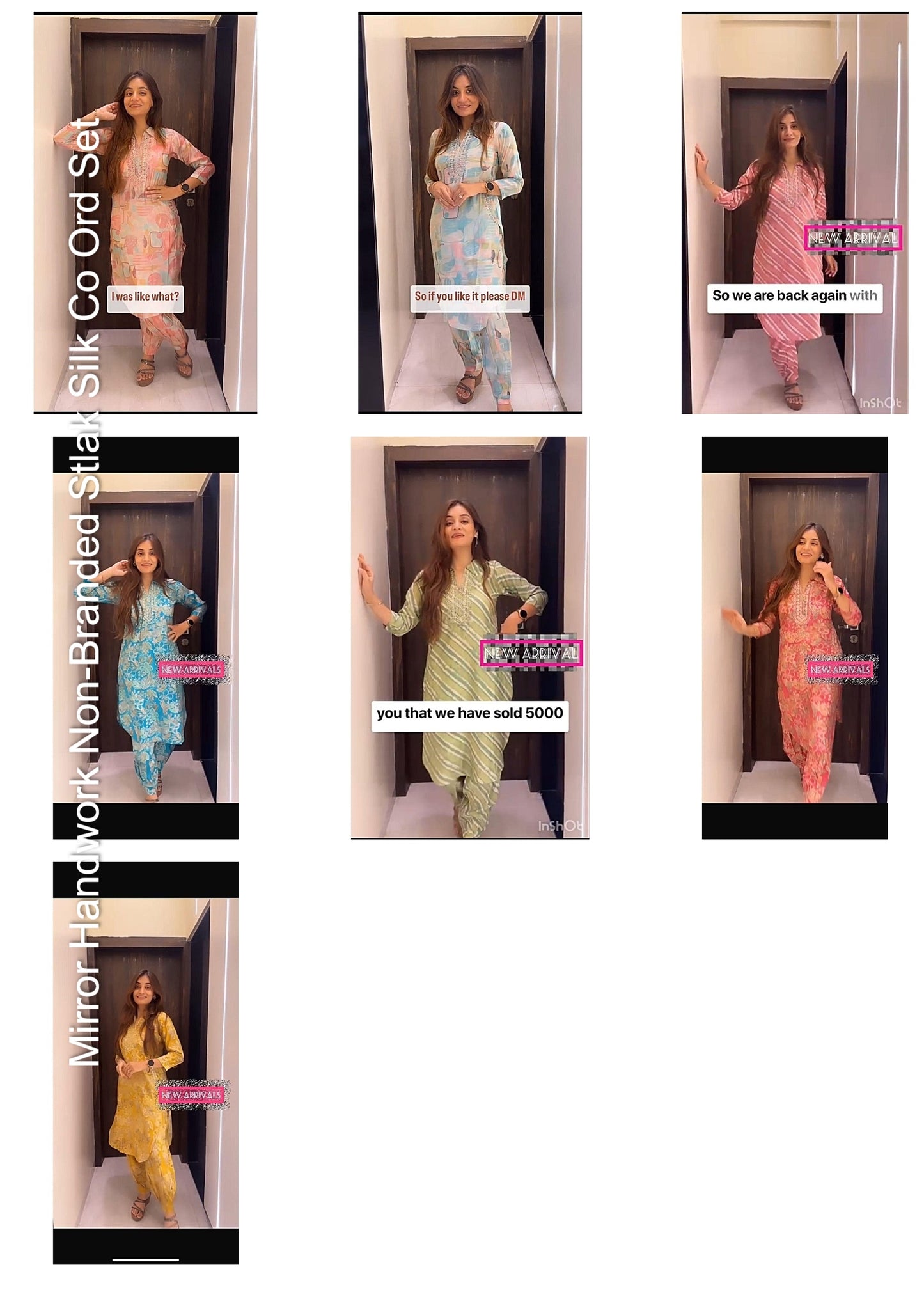 Mirror Handwork Non-Branded Stlak Silk Co Ord Set
