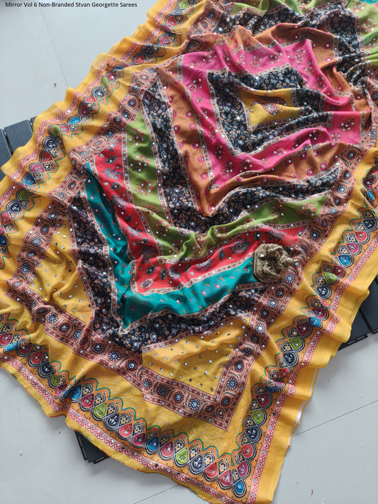 Mirror Vol 6 Non-Branded Stvan Georgette Sarees