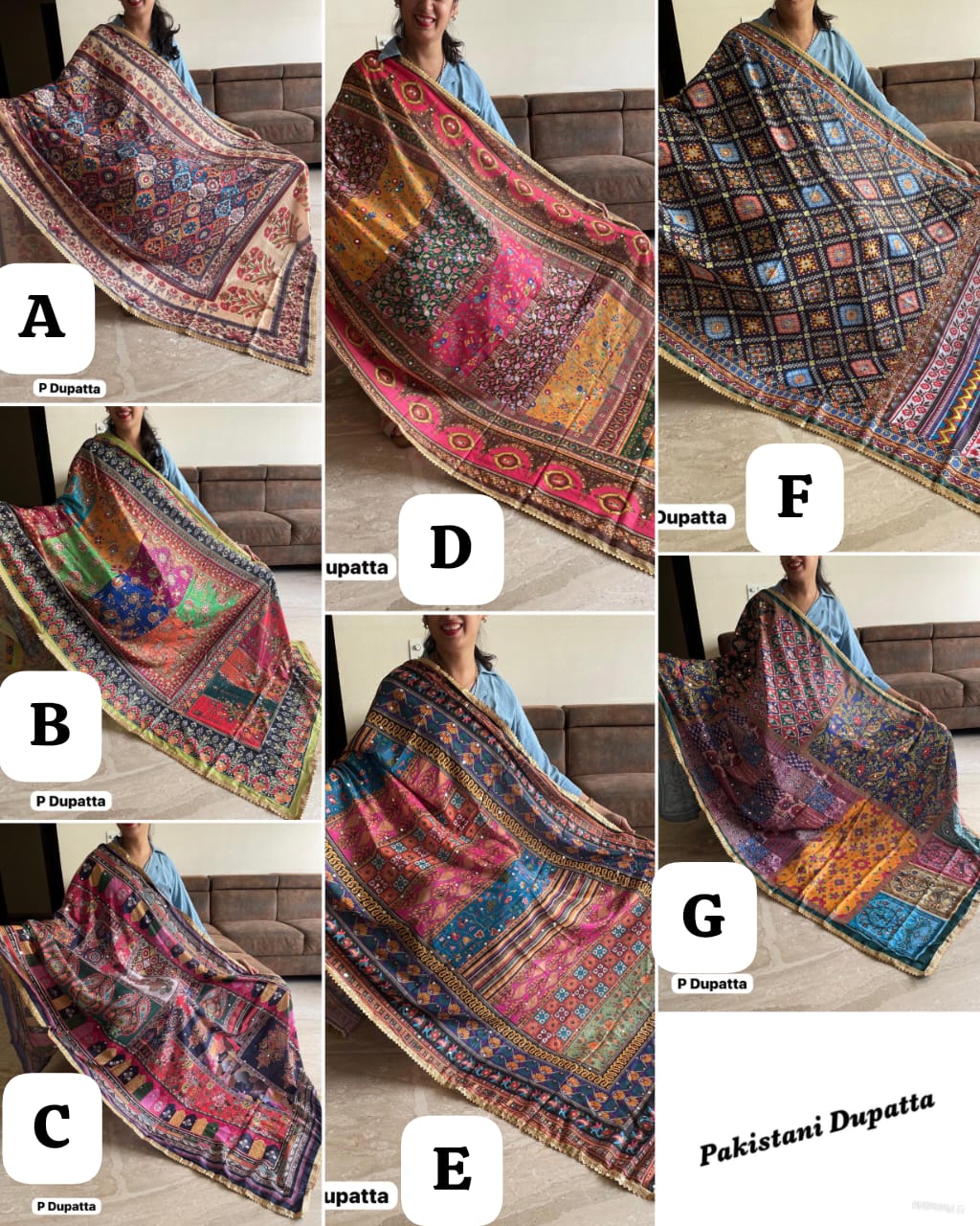 Mirror Work Stmm Pakistani Dupatta