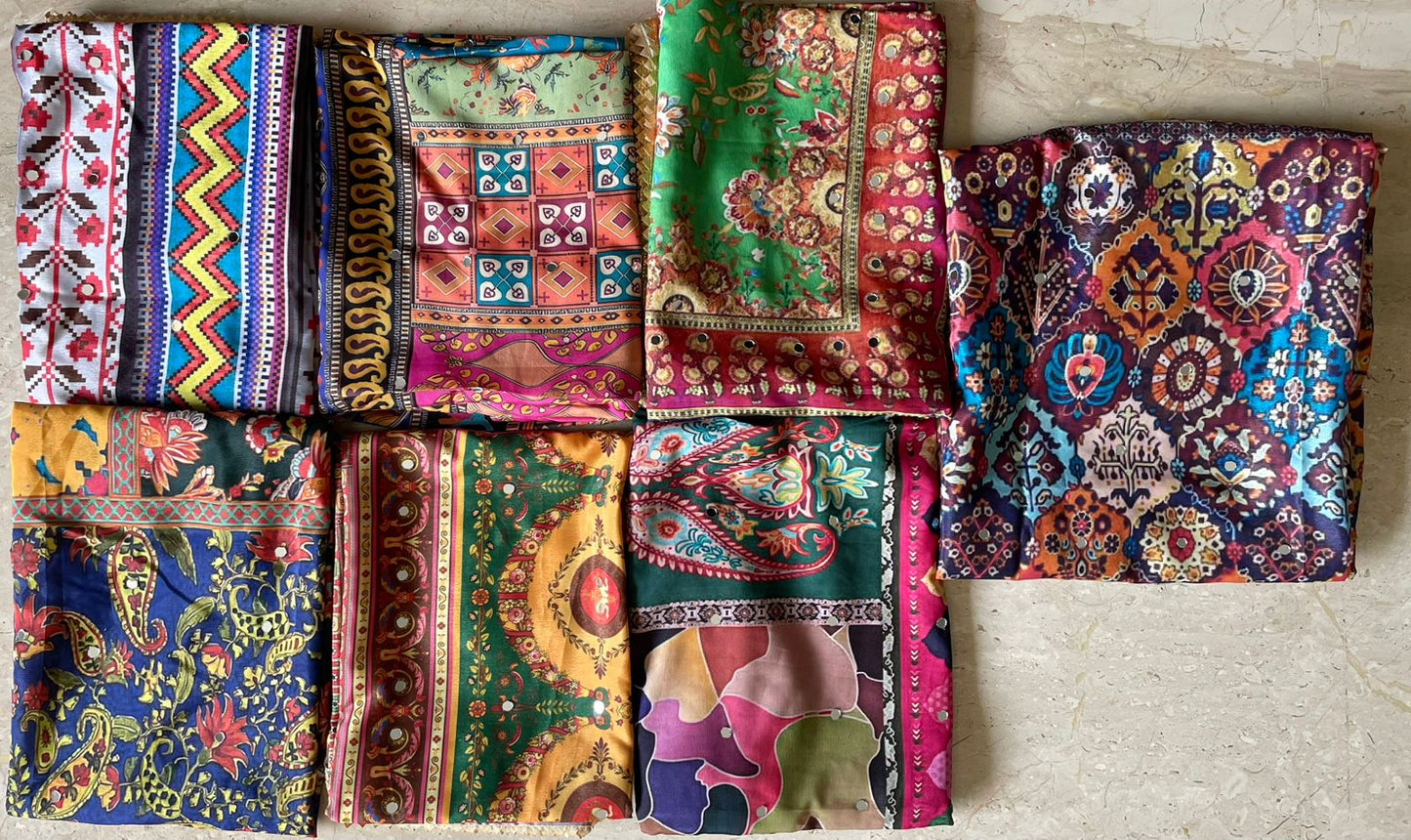 Mirror Work Stmm Pakistani Dupatta