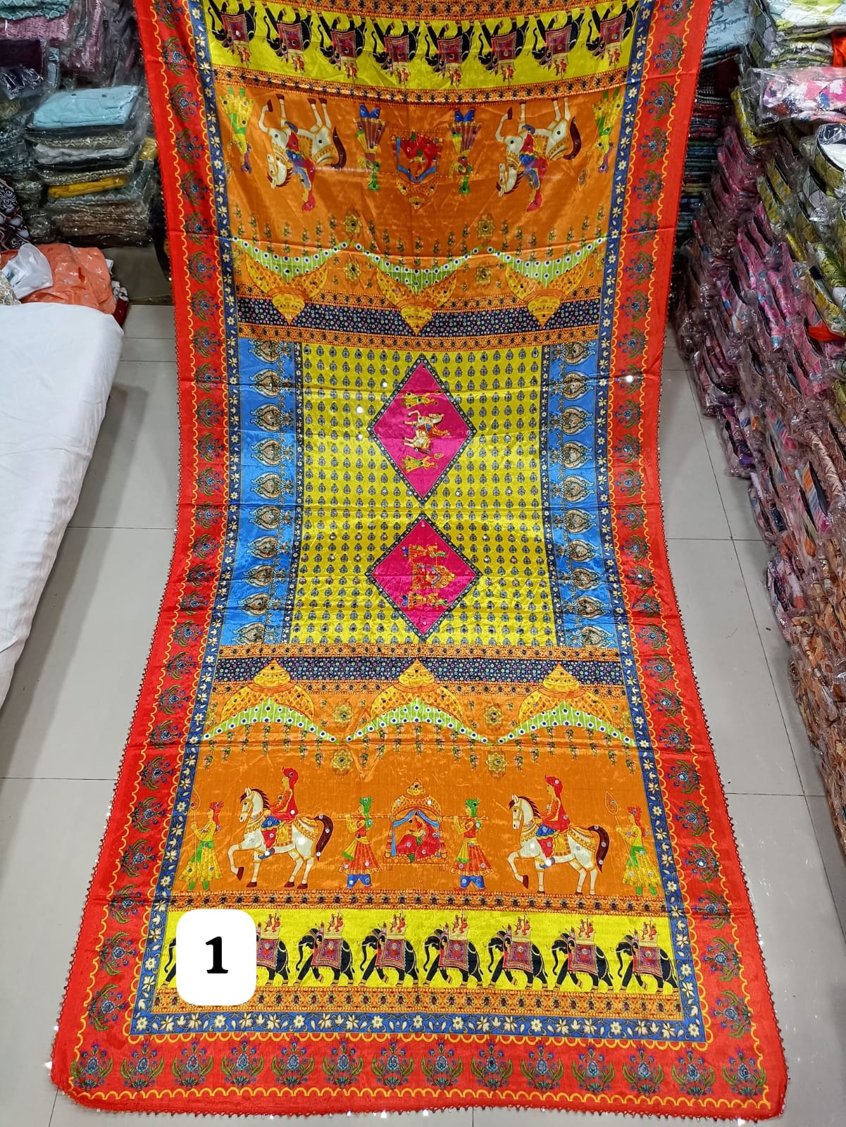 Mirror Work Stmm Pakistani Dupatta