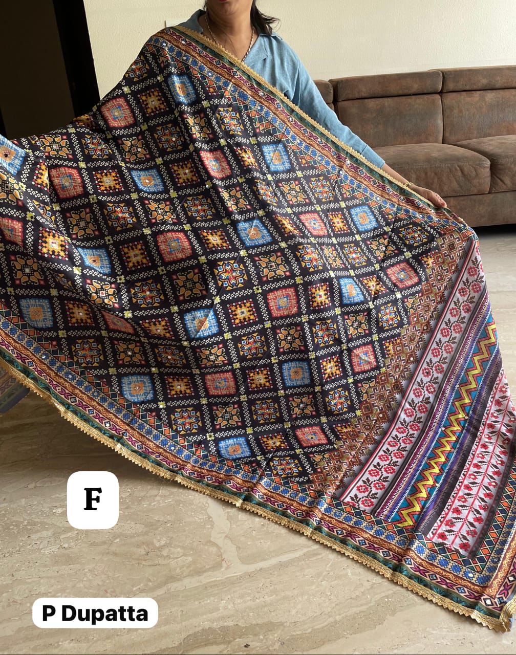 Mirror Work Stmm Pakistani Dupatta