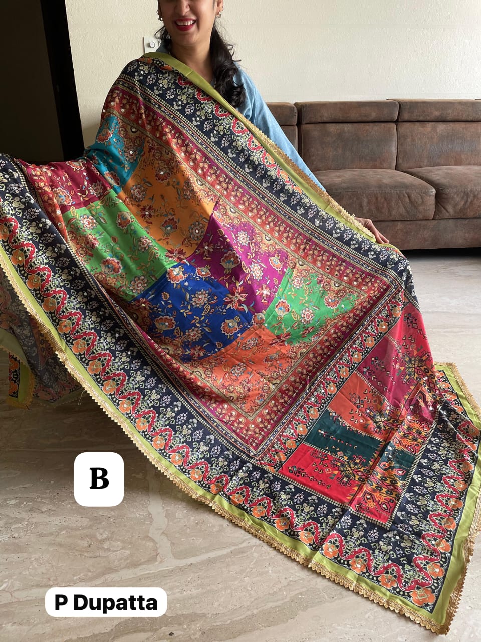 Mirror Work Stmm Pakistani Dupatta