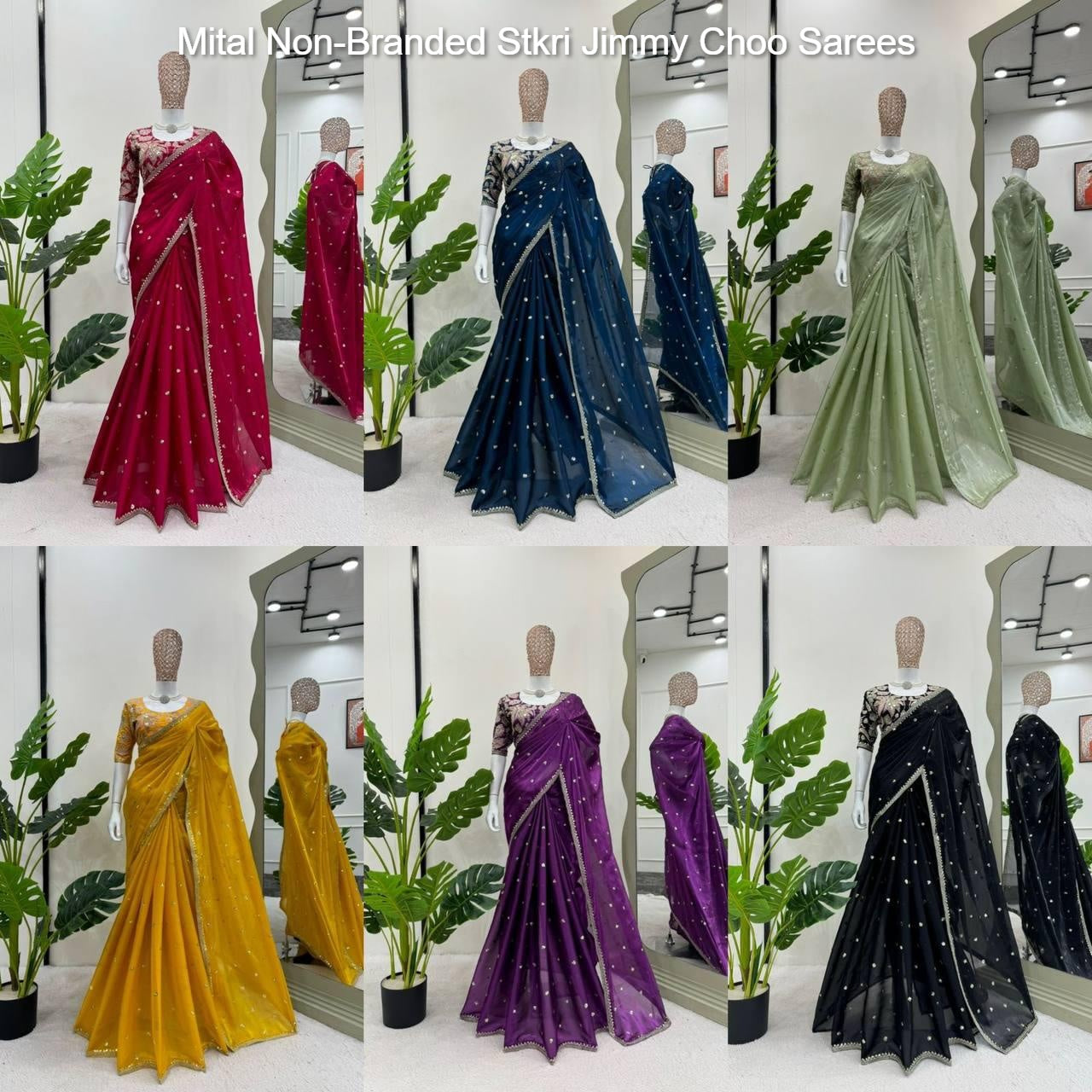 Mital Non-Branded Stkri Jimmy Choo Sarees