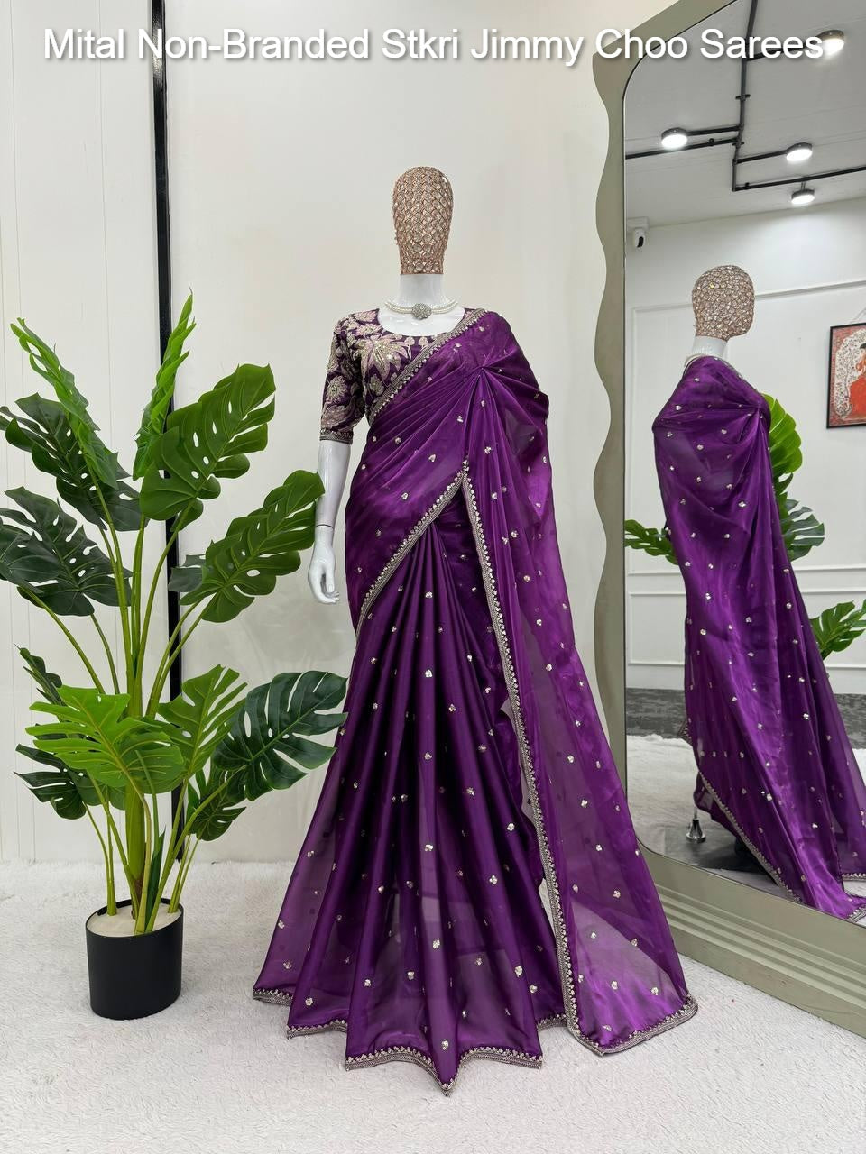Mital Non-Branded Stkri Jimmy Choo Sarees