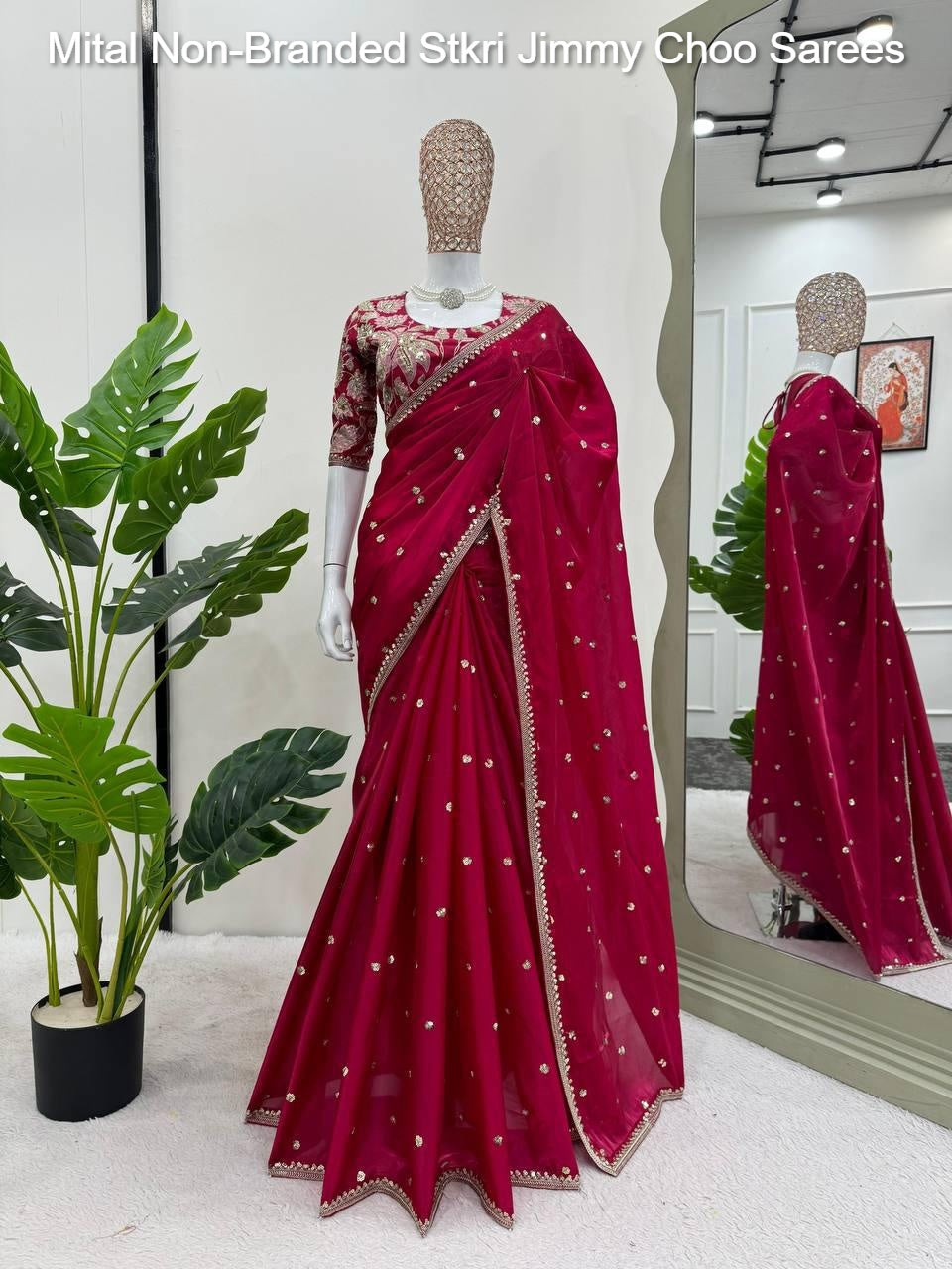 Mital Non-Branded Stkri Jimmy Choo Sarees