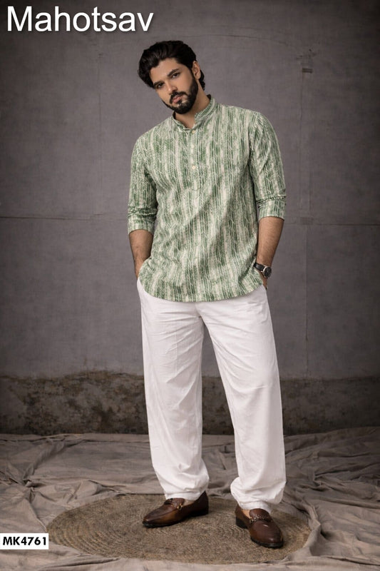 Mk4761 Vol 2 Mahotsav Viscose Mens Short Kurta