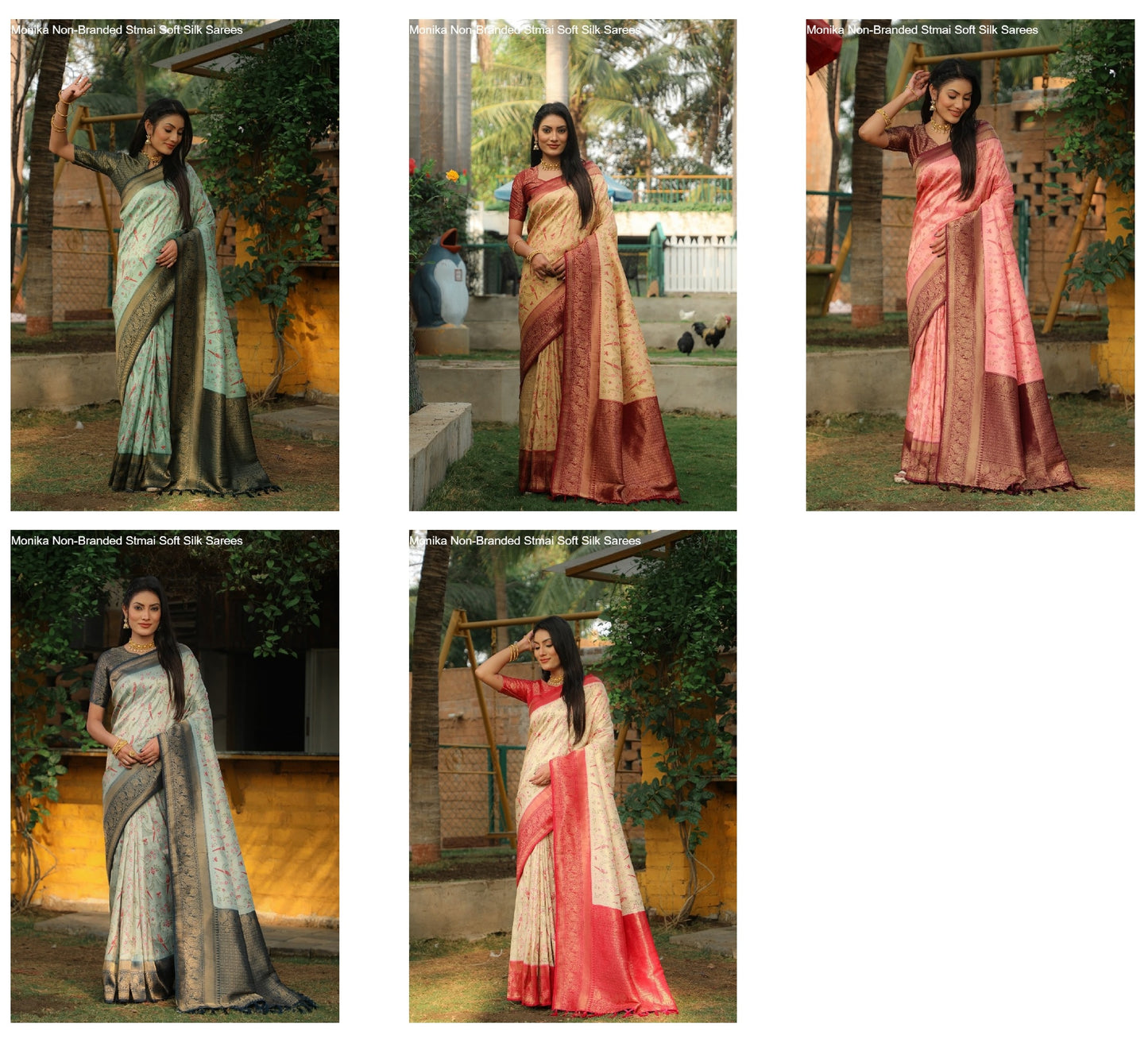 Monika Non-Branded Stmai Soft Silk Sarees