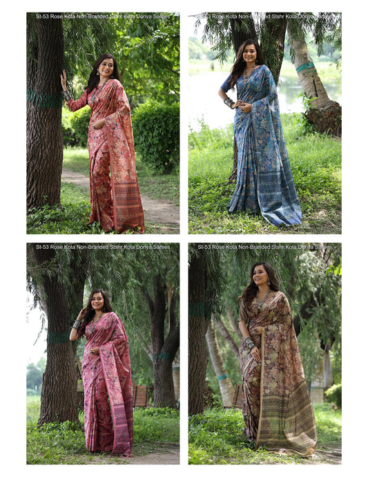 Monika Pan Non-Branded Stwea Tussar Silk Sarees