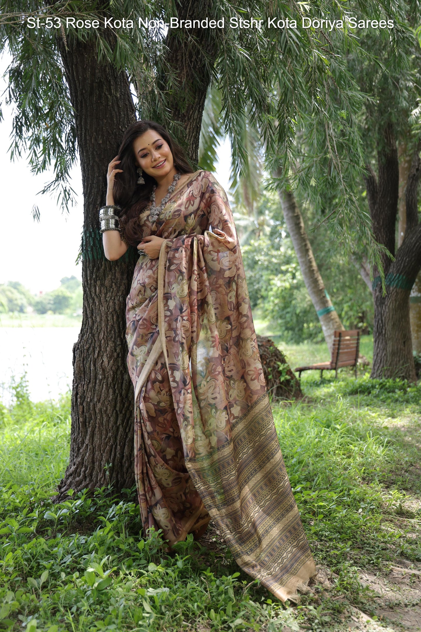 Monika Pan Non-Branded Stwea Tussar Silk Sarees