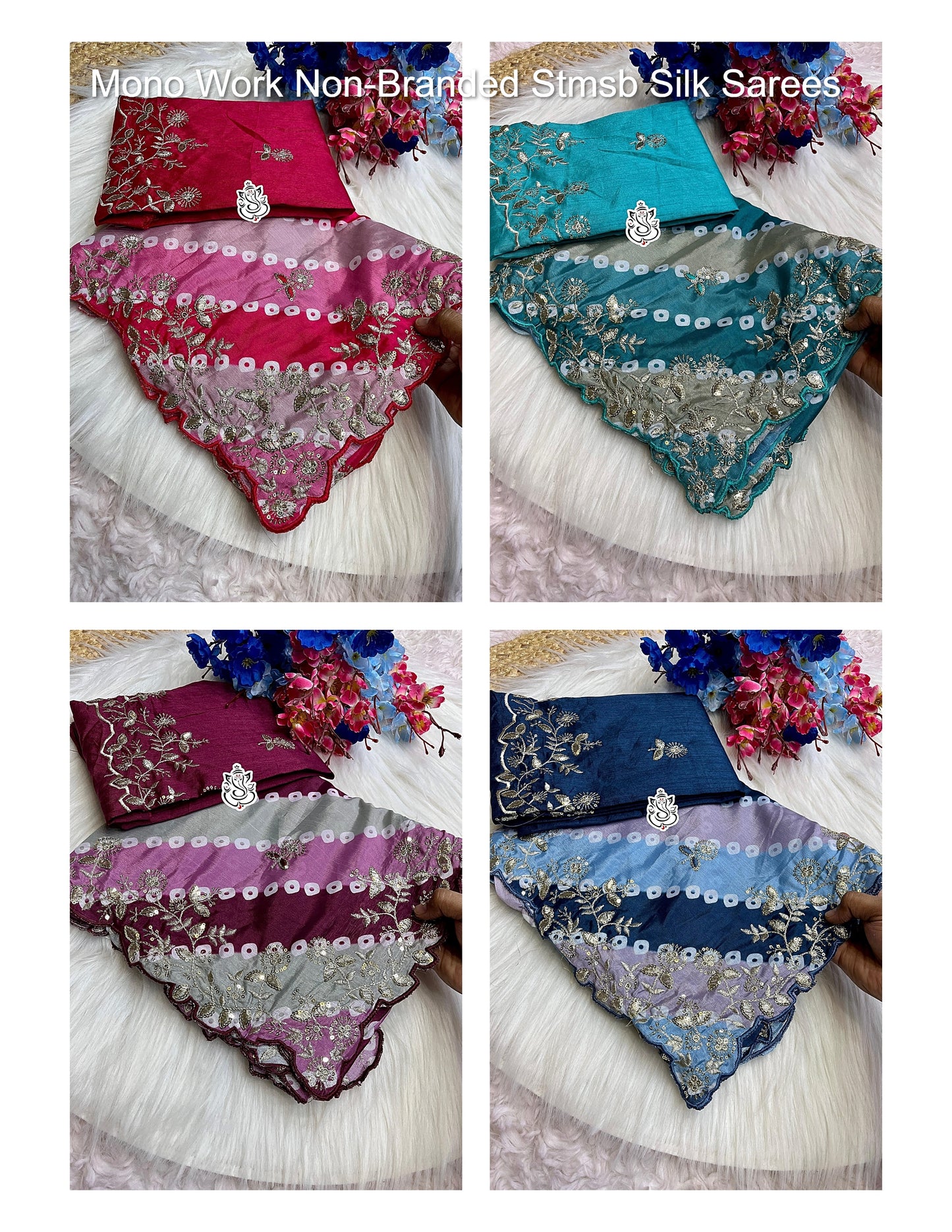 Mono Work Non-Branded Stmsb Silk Sarees