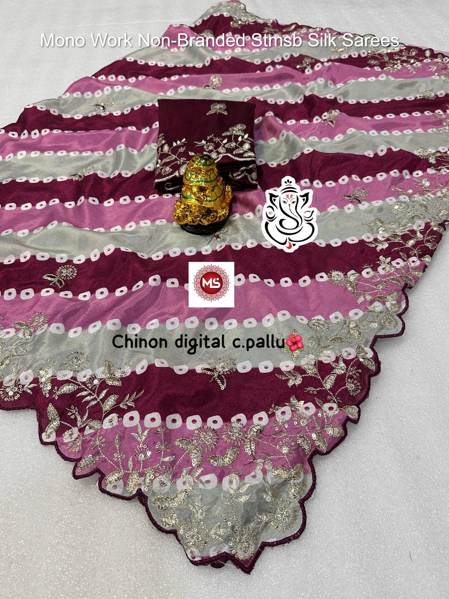 Mono Work Non-Branded Stmsb Silk Sarees