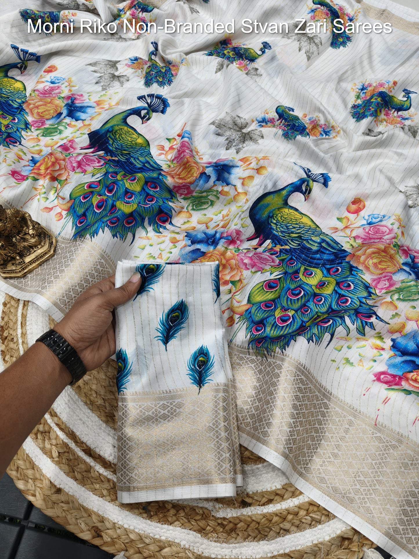 Morni Riko Non-Branded Stvan Zari Sarees