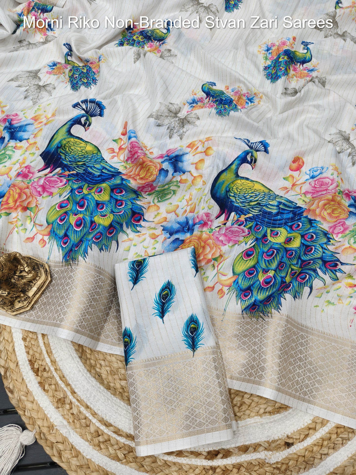 Morni Riko Non-Branded Stvan Zari Sarees