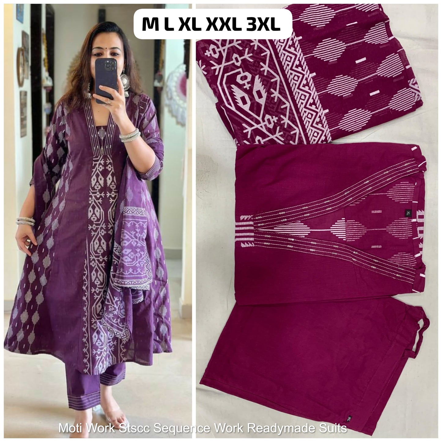 Moti Work Stscc Sequence Work Readymade Suits