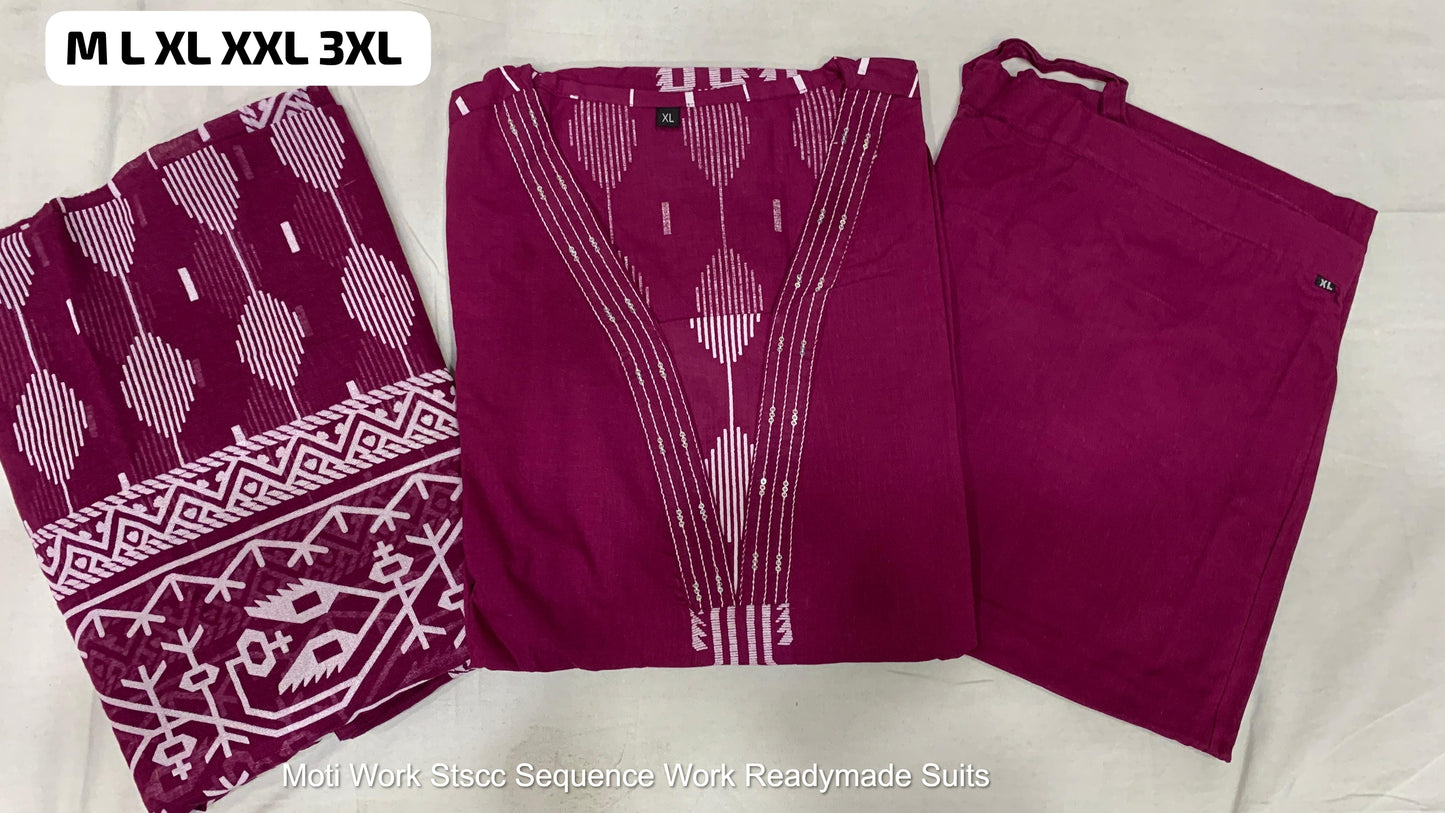 Moti Work Stscc Sequence Work Readymade Suits