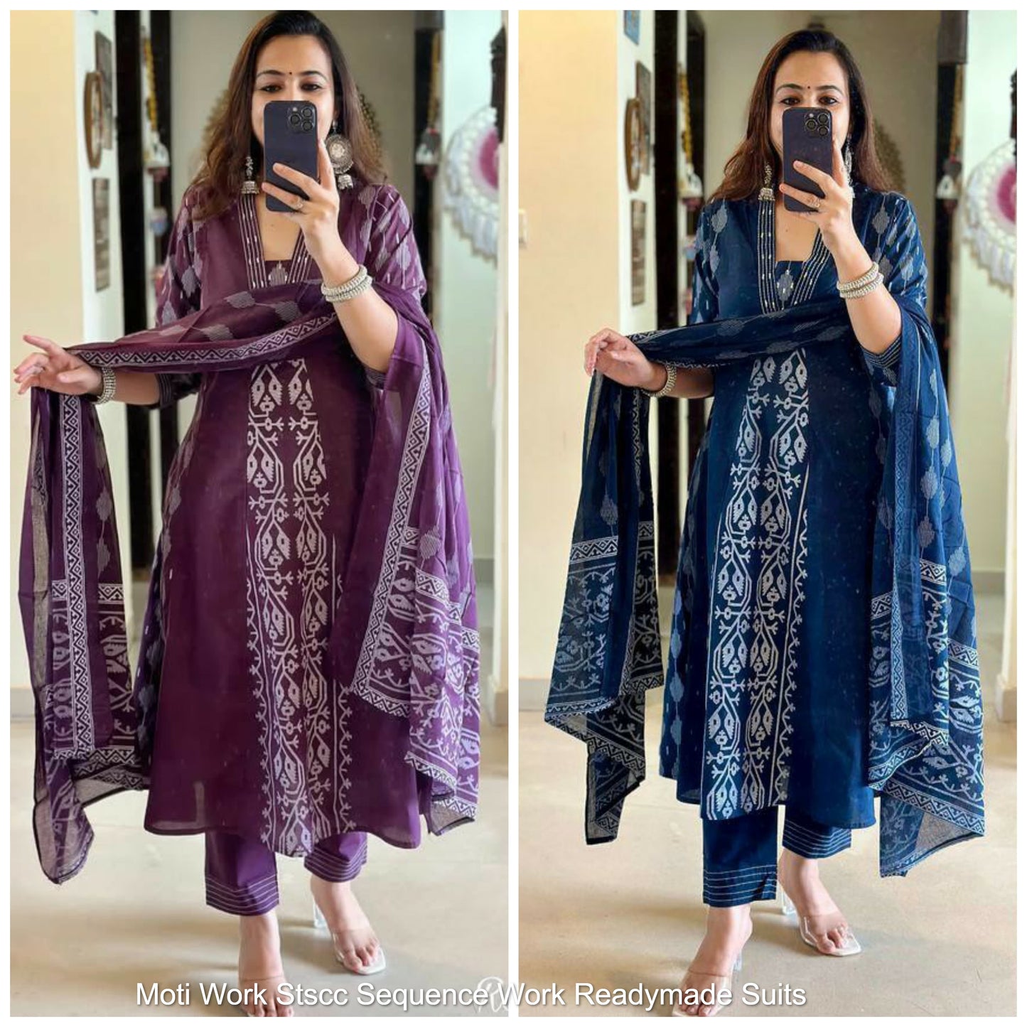 Moti Work Stscc Sequence Work Readymade Suits