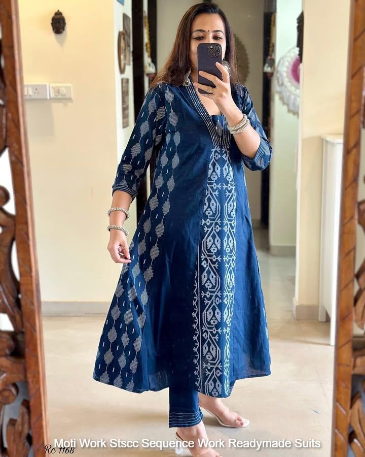 Moti Work Stscc Sequence Work Readymade Suits