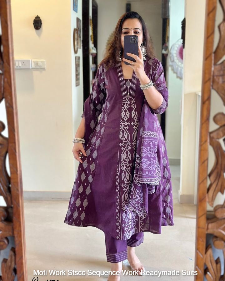 Moti Work Stscc Sequence Work Readymade Suits