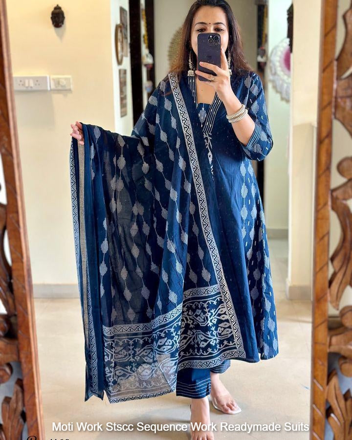 Moti Work Stscc Sequence Work Readymade Suits