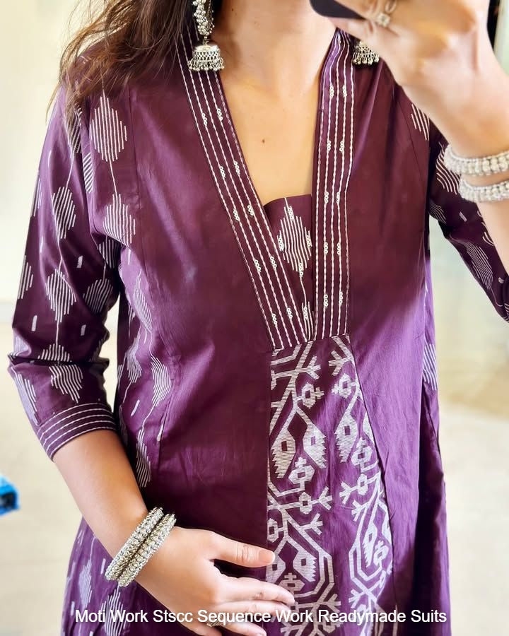 Moti Work Stscc Sequence Work Readymade Suits