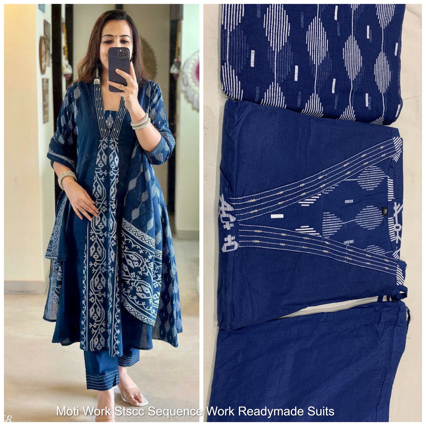 Moti Work Stscc Sequence Work Readymade Suits