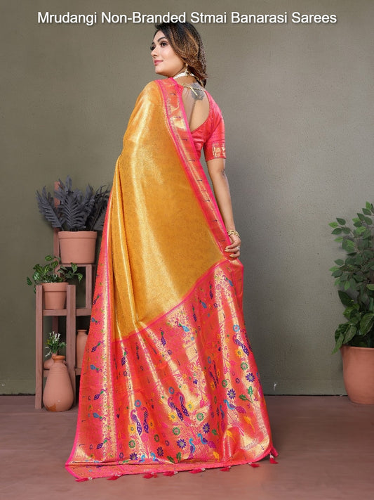 Mrudangi Non-Branded Stmai Banarasi Sarees