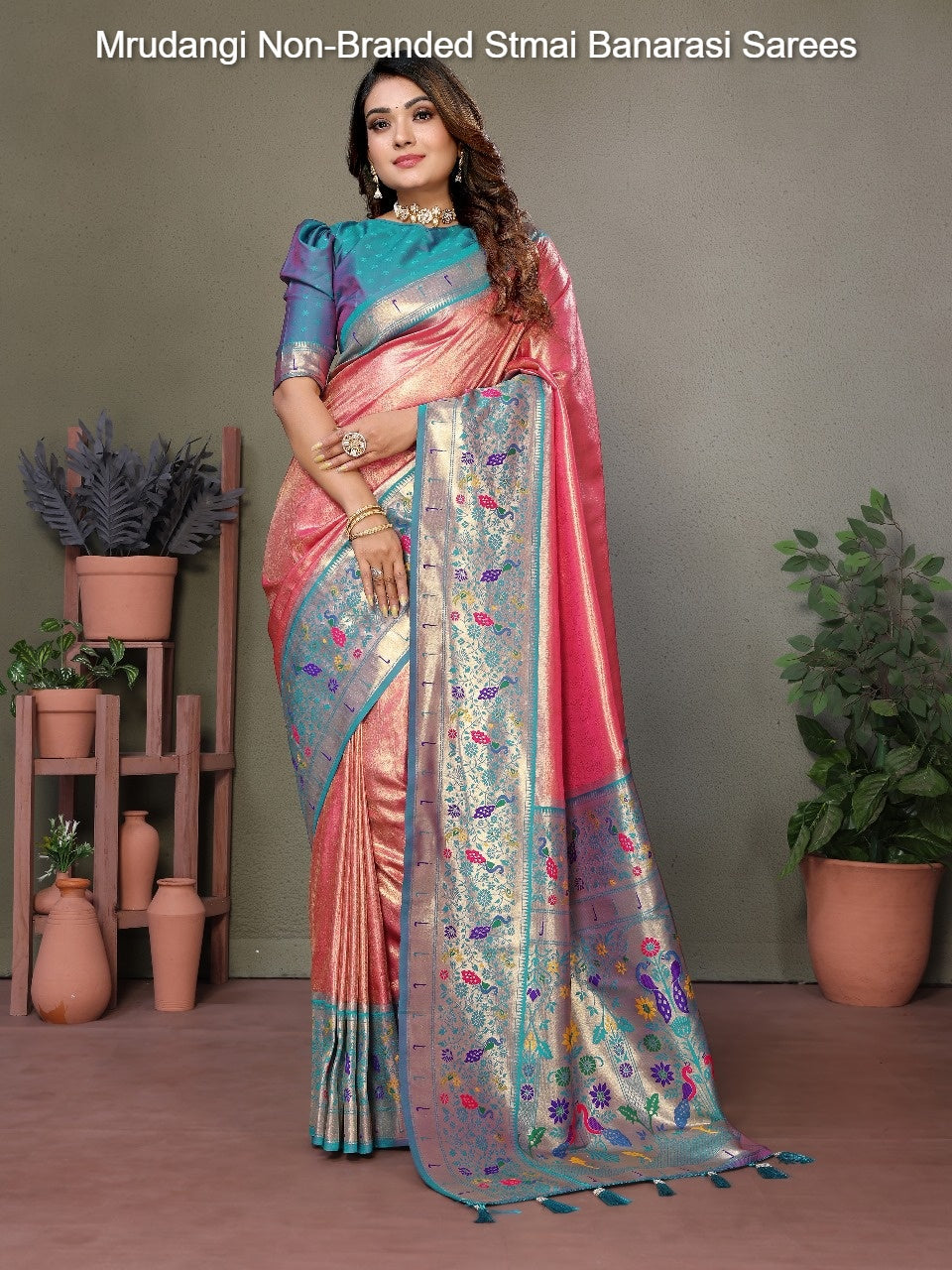 Mrudangi Non-Branded Stmai Banarasi Sarees