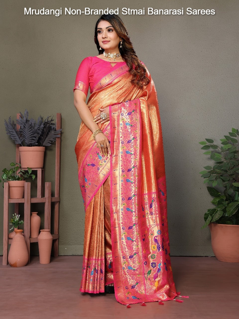 Mrudangi Non-Branded Stmai Banarasi Sarees
