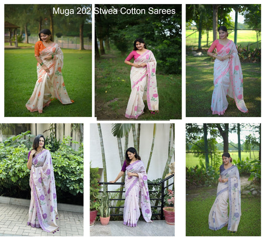 Muga 202 Stwea Cotton Sarees