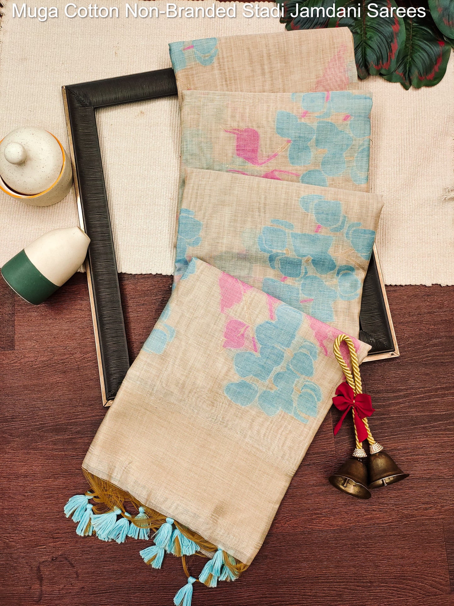 Muga Cotton Non-Branded Stadi Jamdani Sarees