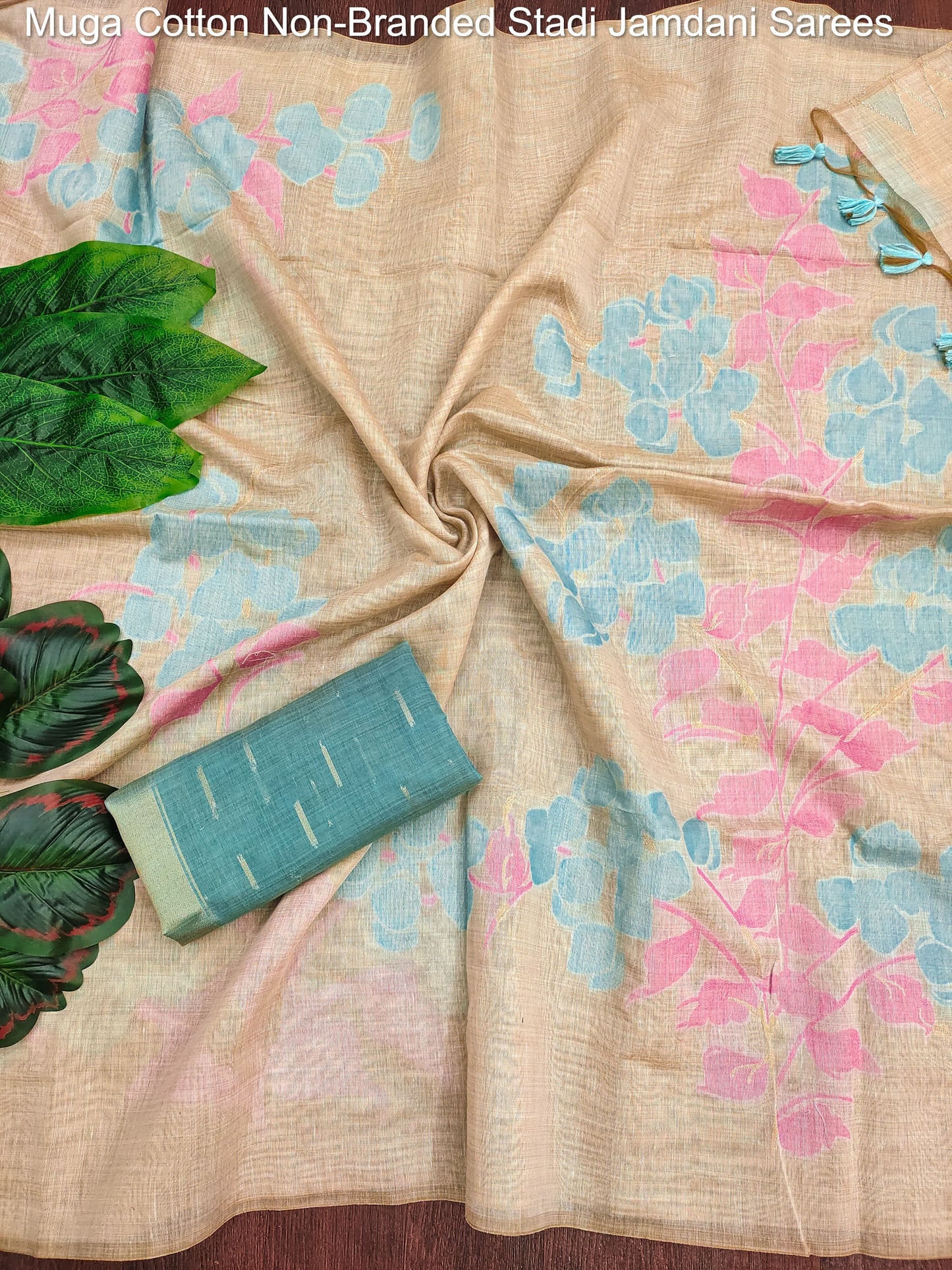 Muga Cotton Non-Branded Stadi Jamdani Sarees