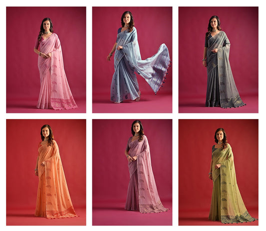 Mul Cotton 101 Non-Branded Stwea Weaving Pallu Sarees