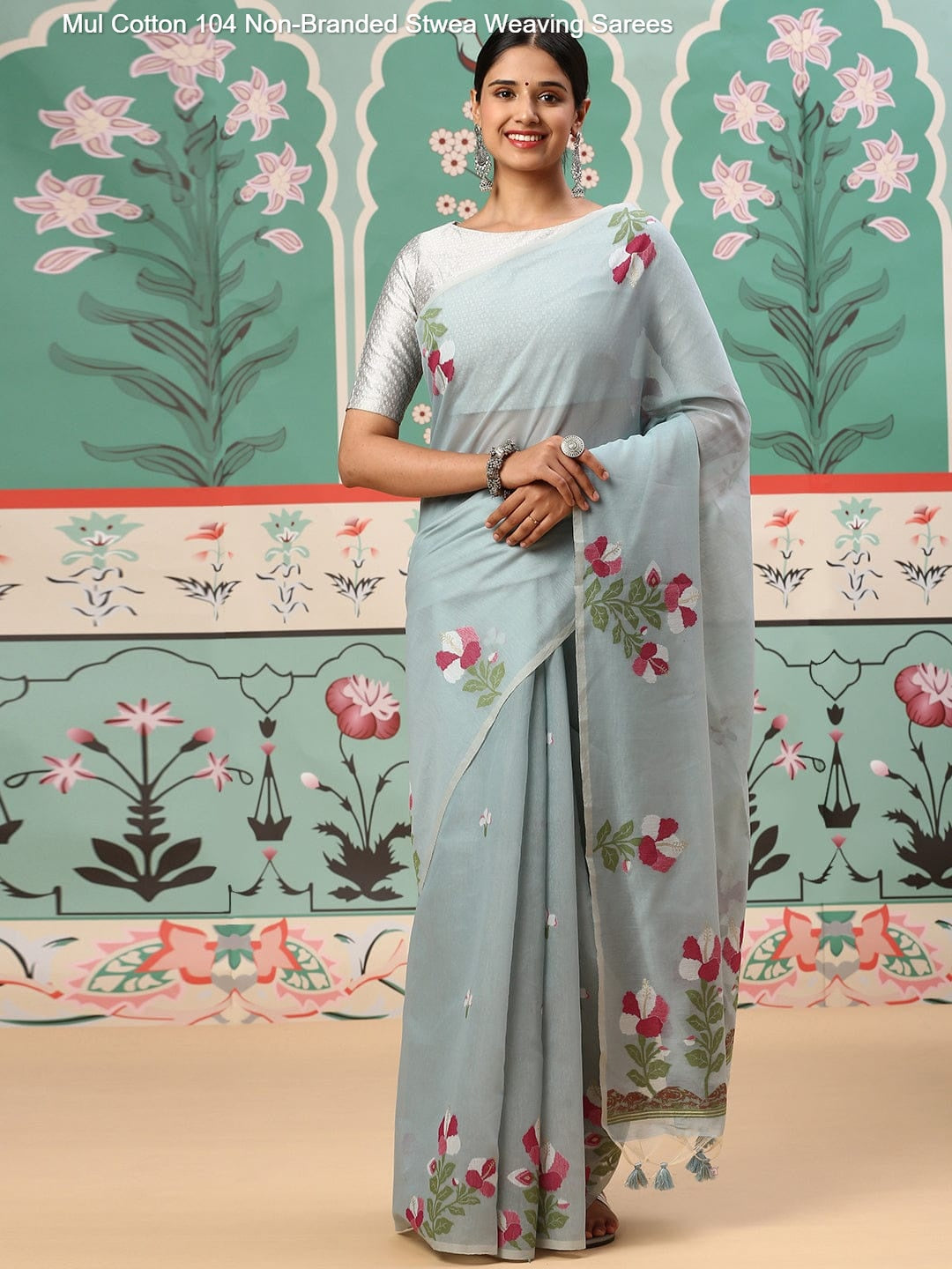 Mul Cotton 104 Non-Branded Stwea Weaving Sarees