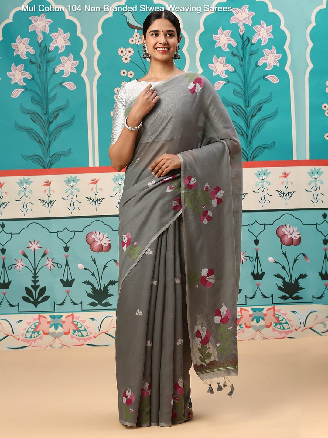 Mul Cotton 104 Non-Branded Stwea Weaving Sarees