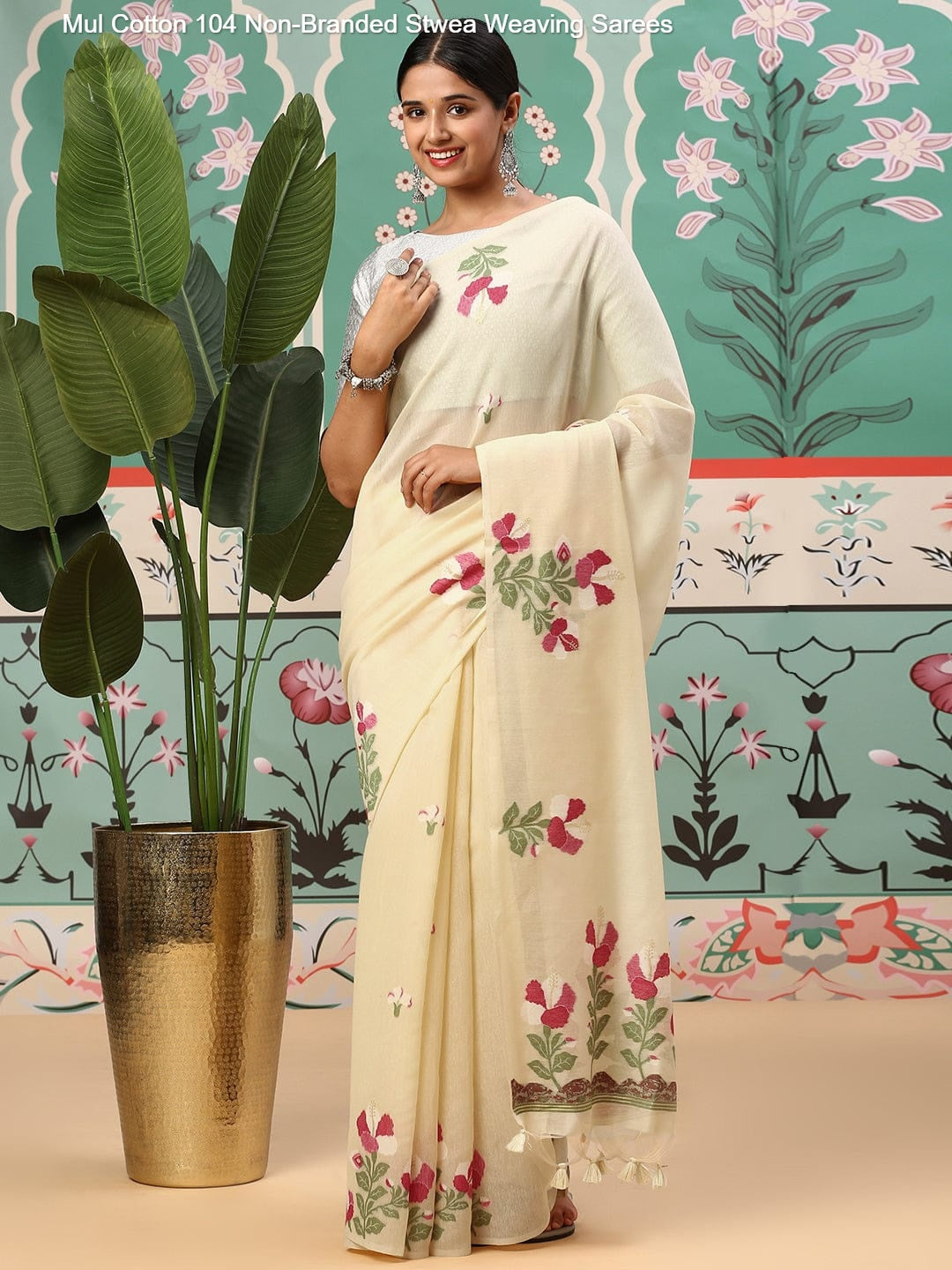 Mul Cotton 104 Non-Branded Stwea Weaving Sarees