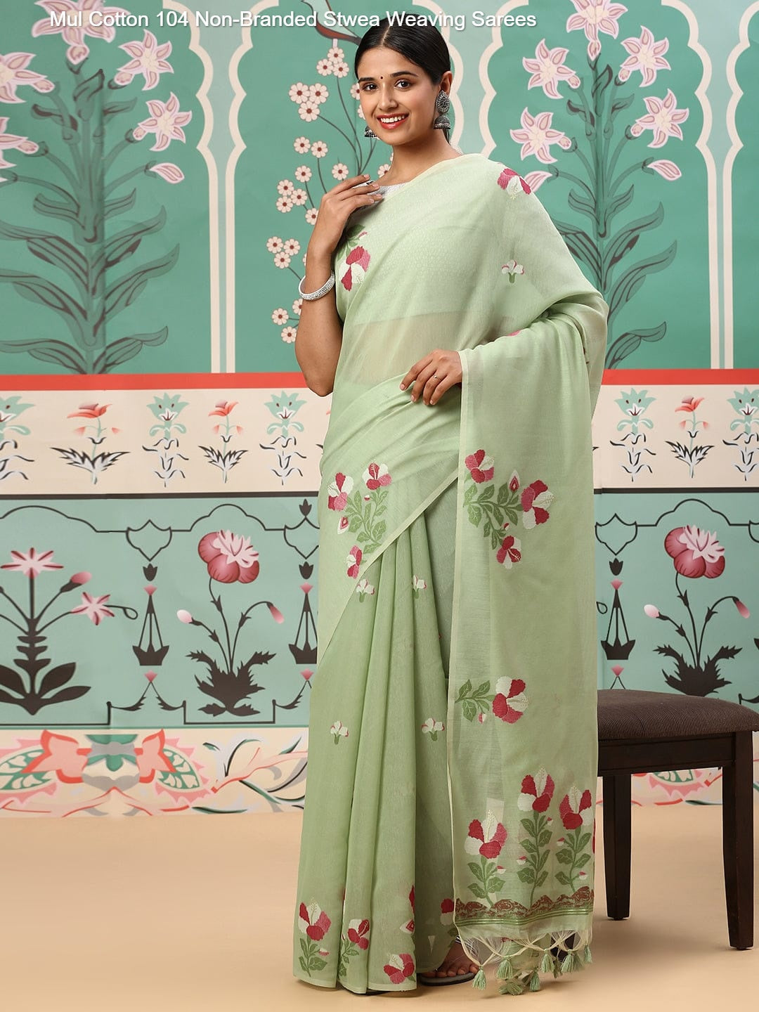 Mul Cotton 104 Non-Branded Stwea Weaving Sarees