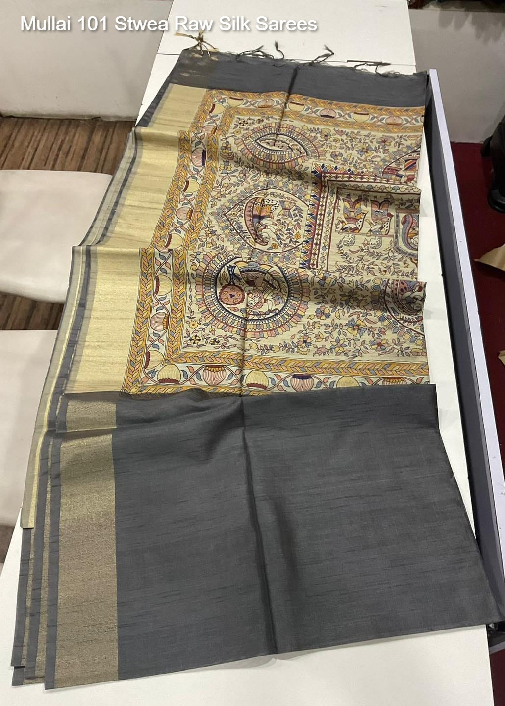 Mullai 101 Stwea Raw Silk Sarees