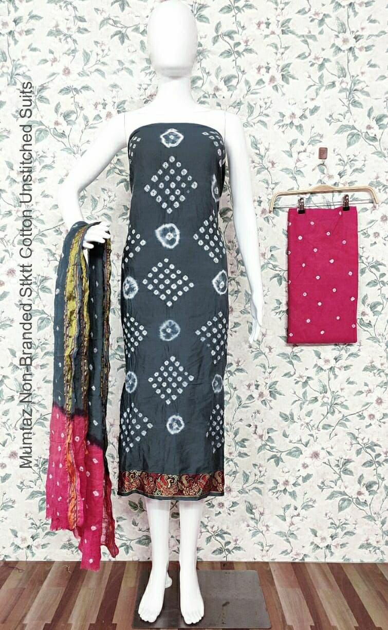 Mumtaz Non-Branded Stktt Cotton Unstitched Suits