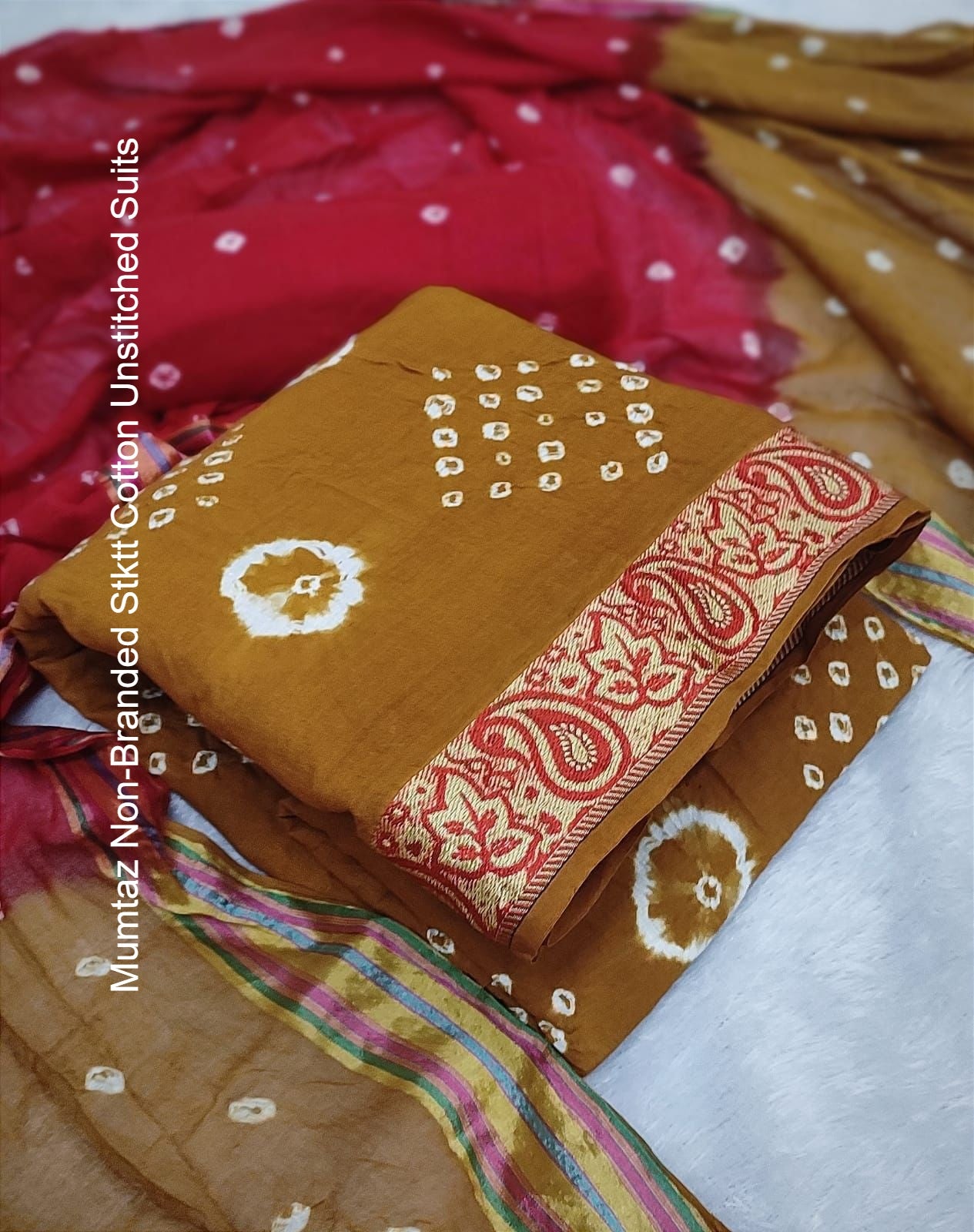 Mumtaz Non-Branded Stktt Cotton Unstitched Suits