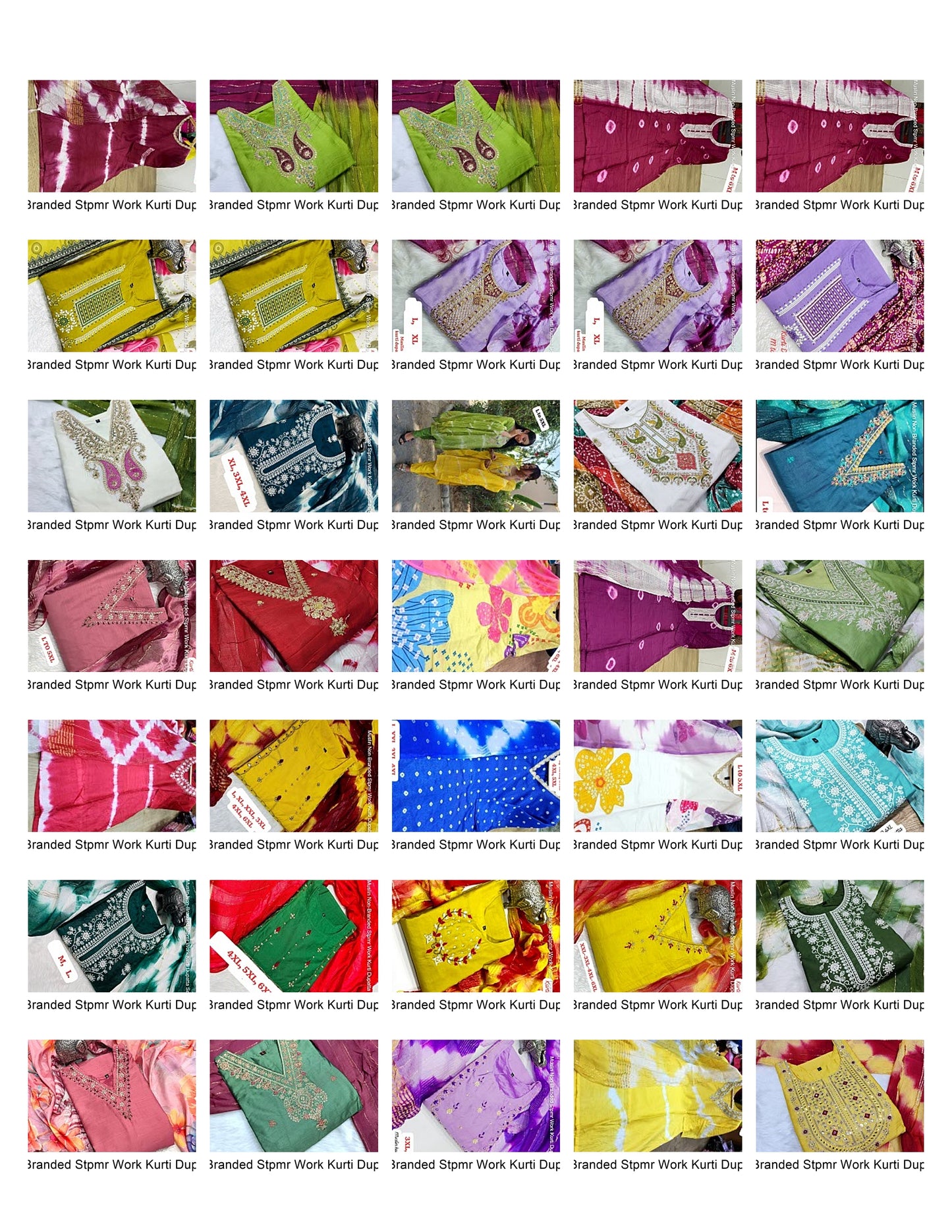 Muslin Non-Branded Stpmr Work Kurti Dupatta Set