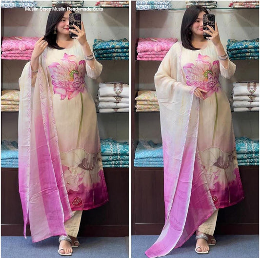 Muslin Stscc Muslin Readymade Suits