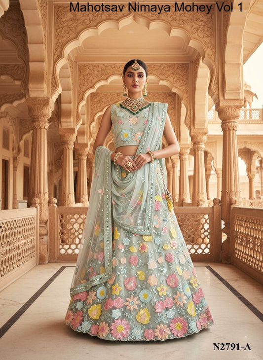 N2791-A Mahotsav Net Lehenga Choli