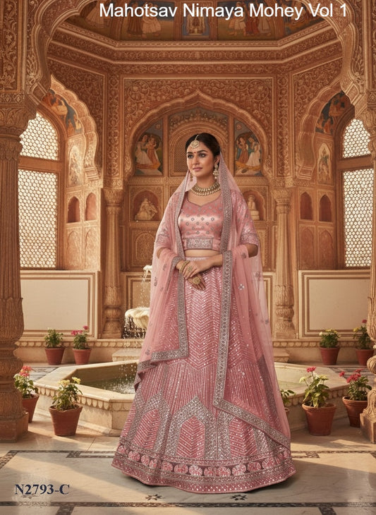 N2793-C Mahotsav Net Lehenga Choli