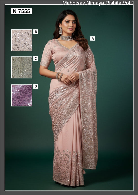 N7555 Nimaya Rishita Vol 1 Mahotsav Georgette Sarees