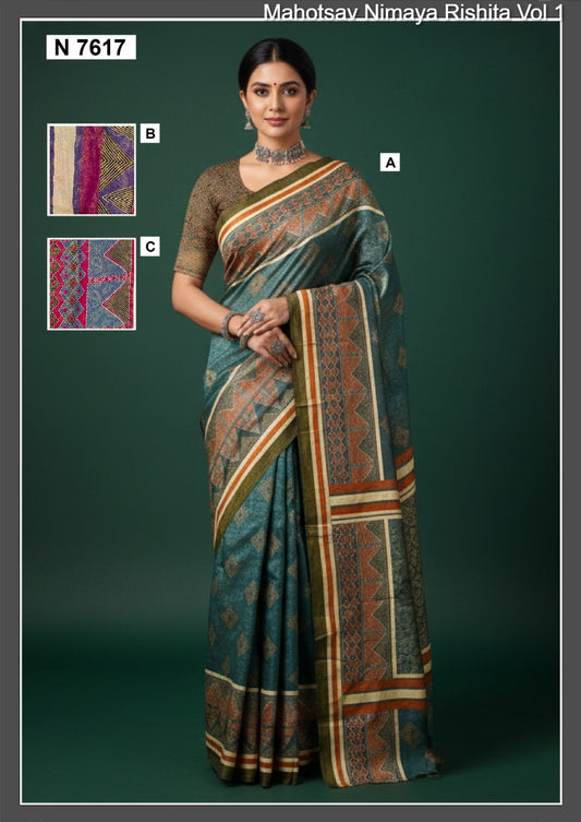 N7617 Nimaya Rishita Vol 1 Mahotsav Kanjivaram Zari Satin Silk Sarees