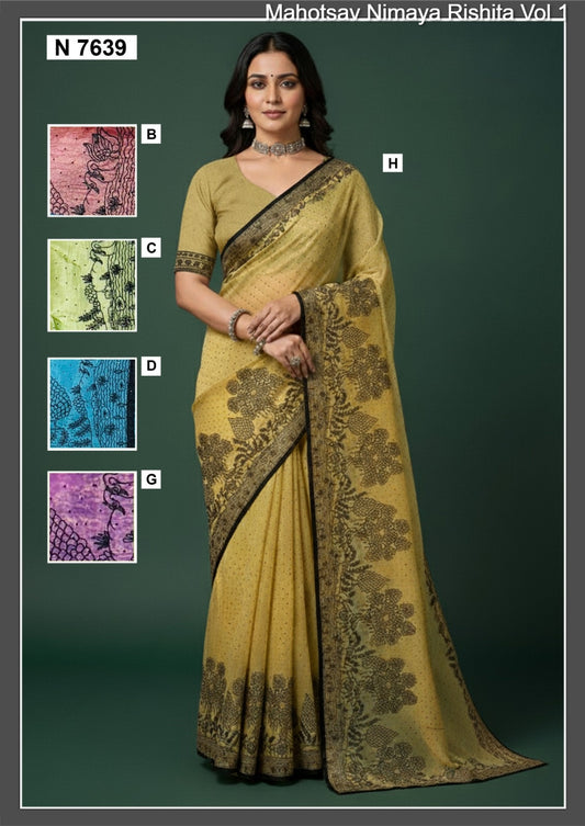 N7639 Nimaya Rishita Vol 1 Mahotsav Organza Tissue Silk Sarees