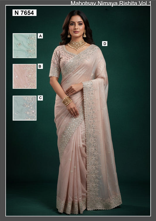 N7654 Nimaya Rishita Vol 1 Mahotsav Natural Crepe Silk Sarees